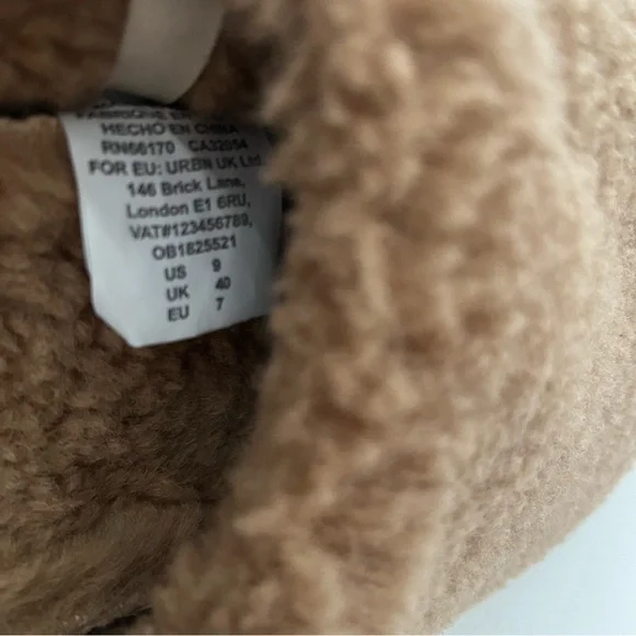 Anthropology Camel Tan Sherpa Slippers with tread bottoms size 9 - Picture 6 of 7